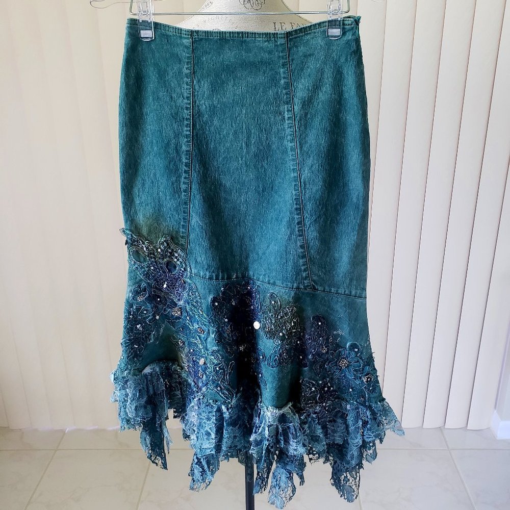 West 36th Street, Blue Denim Skirt, Size Small, never worn